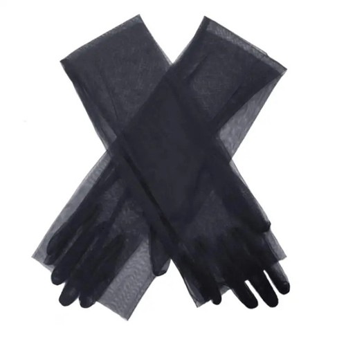 Sheer gloves long short mesh - long,