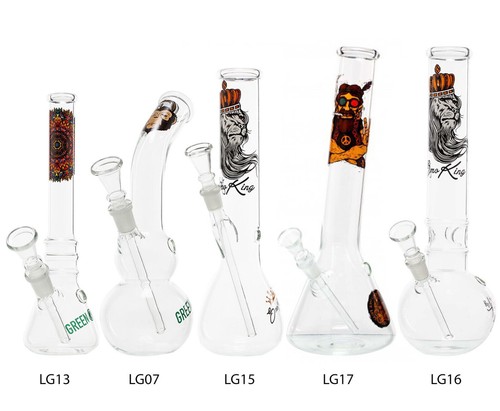 Glass bong smoking greenline - glass,