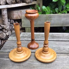 Vintage Hand Made Turned Pair