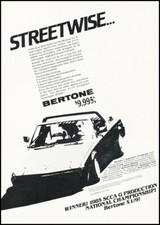 1986 Bertone Fiat X19 SCCA