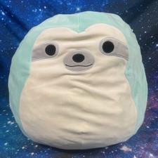 SQUISHMALLOWS 16" Aqua Blue SLOTH LARGE SOFT PLUSH KELLYTOY
