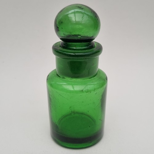 Vintage green glass bottle - vintage,
