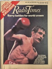RADIO TIMES 8 JUNE 1985 . BARRY MCGUIGAN BOXING FRONT COVER . PATRICK TROUGHTON