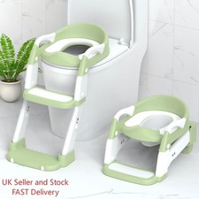 3 in 1 Potty Training Seat Toddler Potty Training Toilet with Step Foldable
