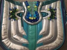 B2E Bracher Emden  Green, Blue And Silver Shoulder Bag