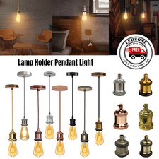 Vintage brass e27 - brass, pendant