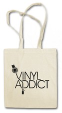 Vinyl addict shopping bag - addict,