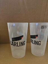 15 x carling lager pint cup plastic