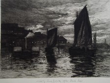 WHITBY HARBOR Village Twilight