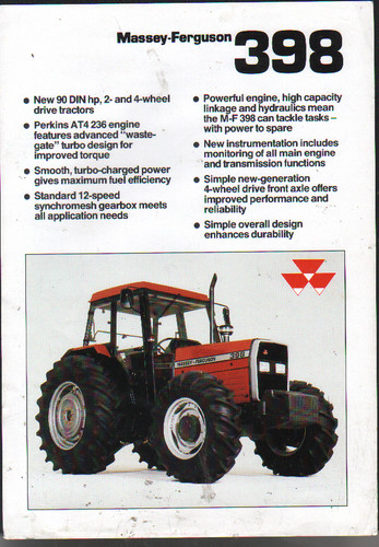 Massey ferguson 398 tractor - massey,