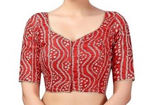 Readymade Saree Blouse, Red
