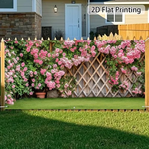 Rose vine bamboo - bamboo, fence