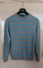 MARKS SPENCER AUTOGRAPH NIGEL HALL 100% MERINO WOOL AQUA JUMPER SIZE S NEW
