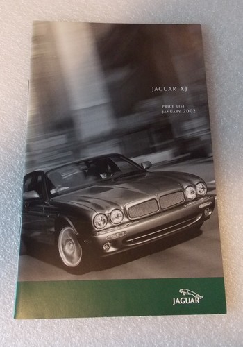 Jaguar car price list brochure - car,