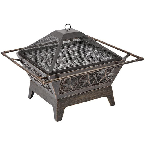 Outdoor steel fireplace - steel,