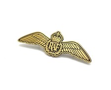 Kings Crown RAF Wings Badge Sweetheart Brooch Pin Enamel Army Royal Air Force