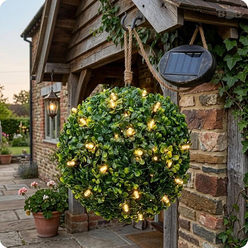 Solar powered topiary ball - solar,