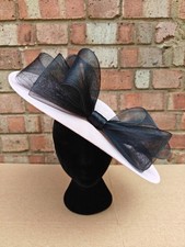 pink black large fascinator