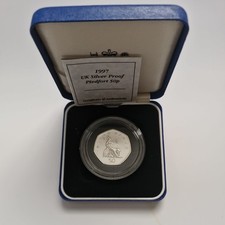 Royal Mint 1997 United Kingdom Silver Proof Piedfort 50p Fifty Pence Coin
