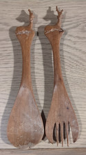 Wooden Salad Servers African