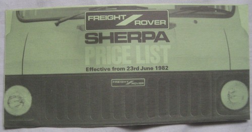 June 1982 freight rover sherpa - 1982,