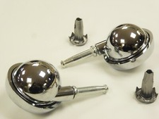 50mm CHROME SILVER Ball Castor with Sockets ideal for Beds Sofa Settee Chair