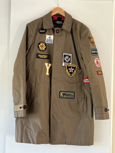 Replay men multi patch trench - men,
