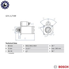 STARTER 0 986 013 240 FOR