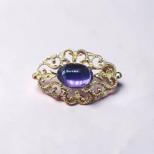 Vintage gold tone filigree - vintage,