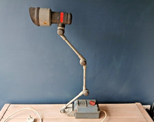 Unusual Vintage EDL 3 Arm Grey Industrial Machine/Bench Lamp Light