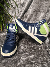 Adidas Originals Court Attitude Sneaker Blue/Green Hi Top Mens UK Size 5 Eur 38