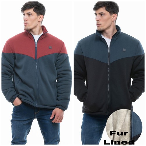 Mens fur lined funnel - fur, zip