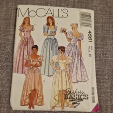 Bridesmaid Sewing Pattern Prom Sewing Pattern Mccalls 4681 Bust 38 UNCUT