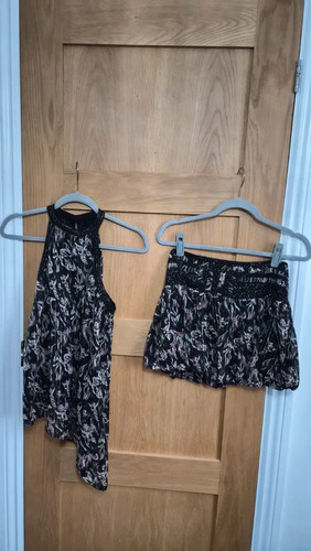 Zara black floral sequin