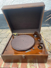 HMV Manual 78rpm Record Player Late 1930s with Marconi Pick-Up – Boxed Unit