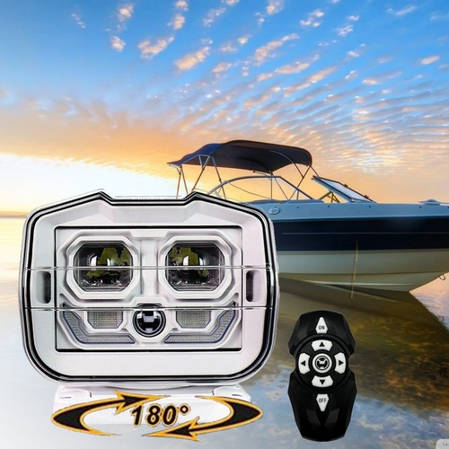 White boat searchlight - searchlight, remote