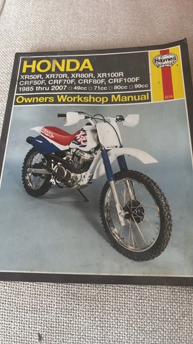 Haynes manual honda xr50r - honda,