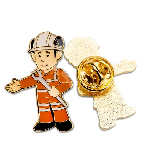 Railway maintenance pin badge - railway,