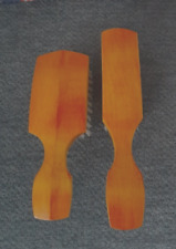 2 Antique Gents Clothes/Hair Brushes Wooden -  Kleen 30