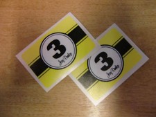 2x Joey Dunlop Number 3 decals / stickers 70x50mm
