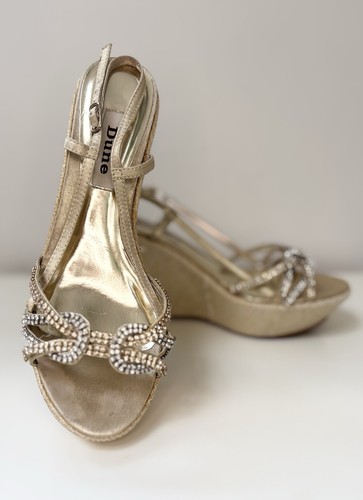 Dune gold embellished platform - embellished,