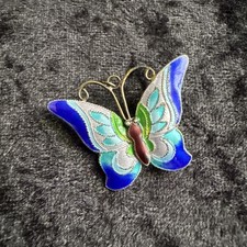 vintage chinese silver enamel
