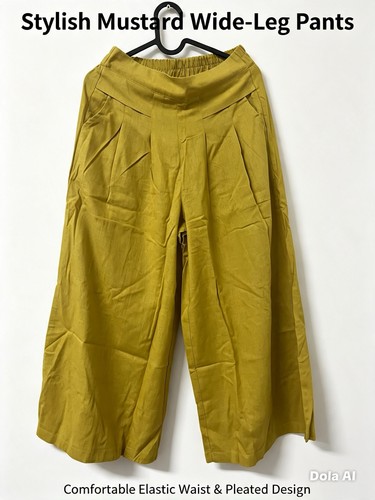 Mustard yellow wide leg - wide,