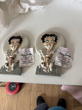 Two 1997 Wade Ceramics Limited Edition 1250 9" Betty Poop Wall Picture Plaque