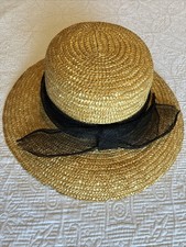 Straw Boater Hat size medium