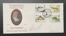 1983 Douglas Bader Angling Club Bradbury FDC. Signed by the Earl of Gainsborough