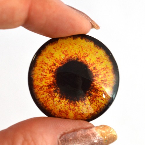 Glass eyes 30mm hen chicken - glass,