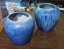 Ashtead Pair of Blue Streaked Vases 5.5 Inches High Beaitiful Items