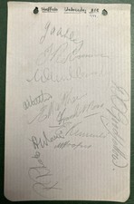 Multi Signed X11 1930s Sheffield Wednesday FC Football Autograph Book Page 1937