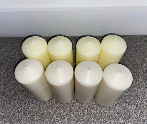 White unscented candles - unscented,